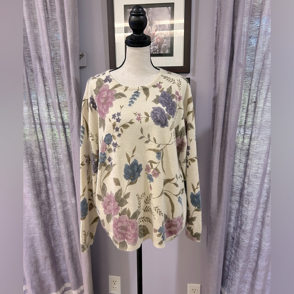 Vintage Alfred Dunner Floral Sweater